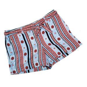LOFT Striped Floral Shorts size 4